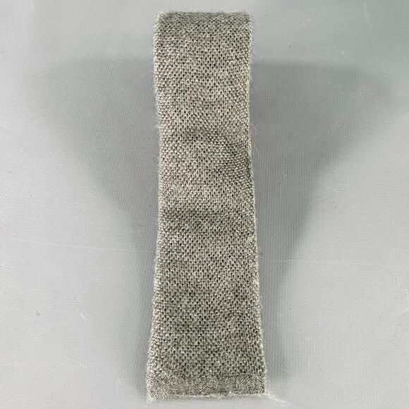 BRUNELLO CUCINELLI Grey Cashmere Silk Knit Tie - Picture 2 of 4